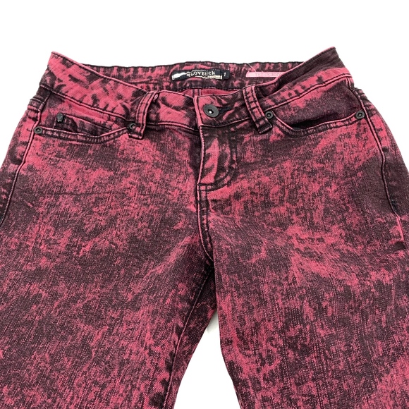 Lovesick Raspberry Acid Wash Denim Jeans - Picture 3 of 7